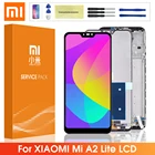 ЖК-дисплей 100% дюйма для Xiaomi Mi A2 Lite с сенсорным экраном и дигитайзером в сборе для Redmi 6 Pro + Датчик рамки Pantalla