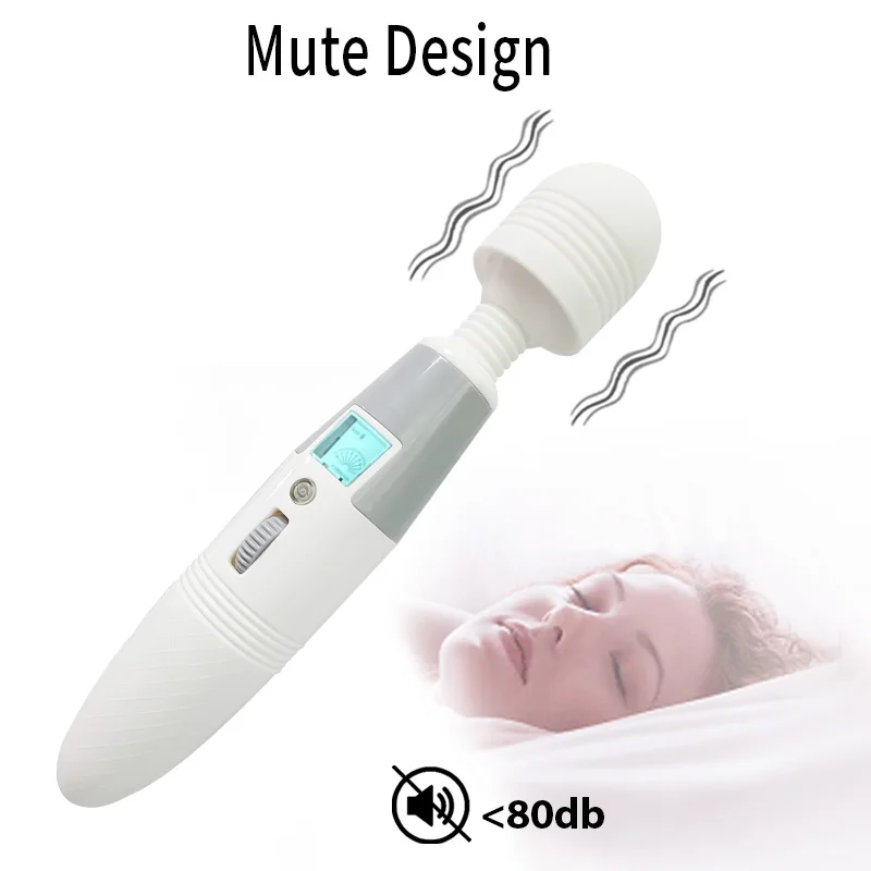 Большая волшебная палочка вибраторы для женщин с ЖК-дисплеем Стимулятор точки G