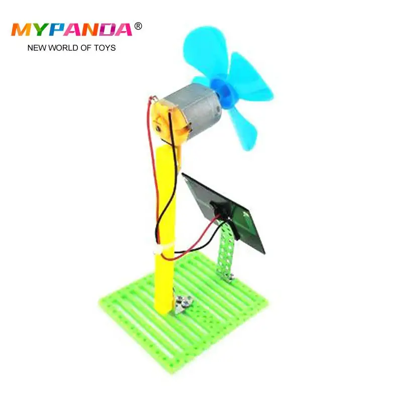 

1Set Novel Solar Powered Electric Fans DIY Physics Motor Circuit Device Kit Science Toy Educational Physical Experiment Gift