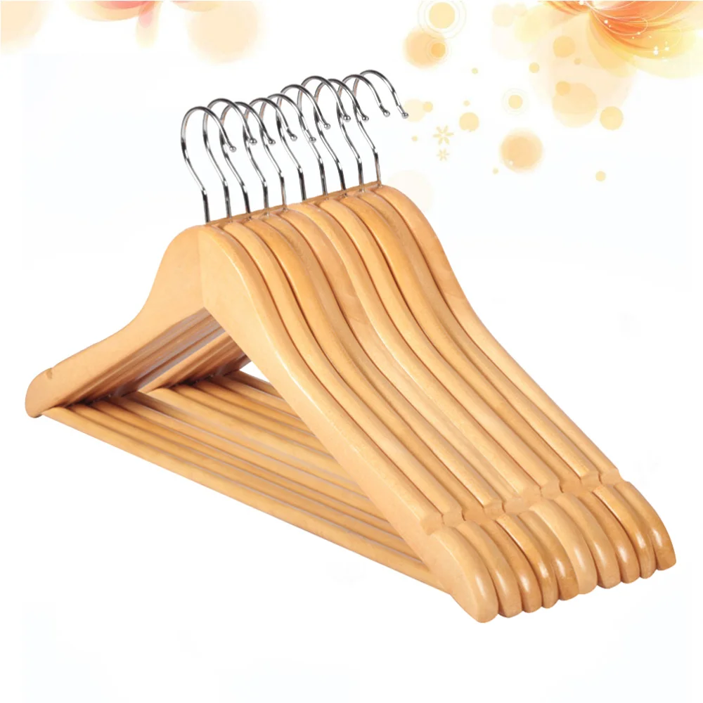 

40pcs Wood Hanger Non-Slip Hangers Clothes Hangers Shirts Sweaters Dress Hanger Drying Rack for Home