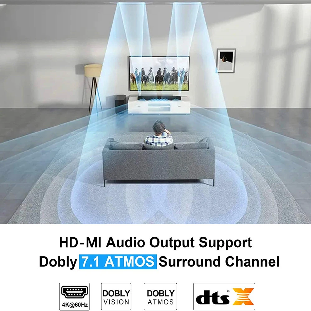 

HD-MI Audio Extractor 4K HD-MI SPDIF Converter 5.1 HD-MI to HD-MI to RCA Splitter Optic TOSLINK Switch Digital 7.1 HD-MI Adapter