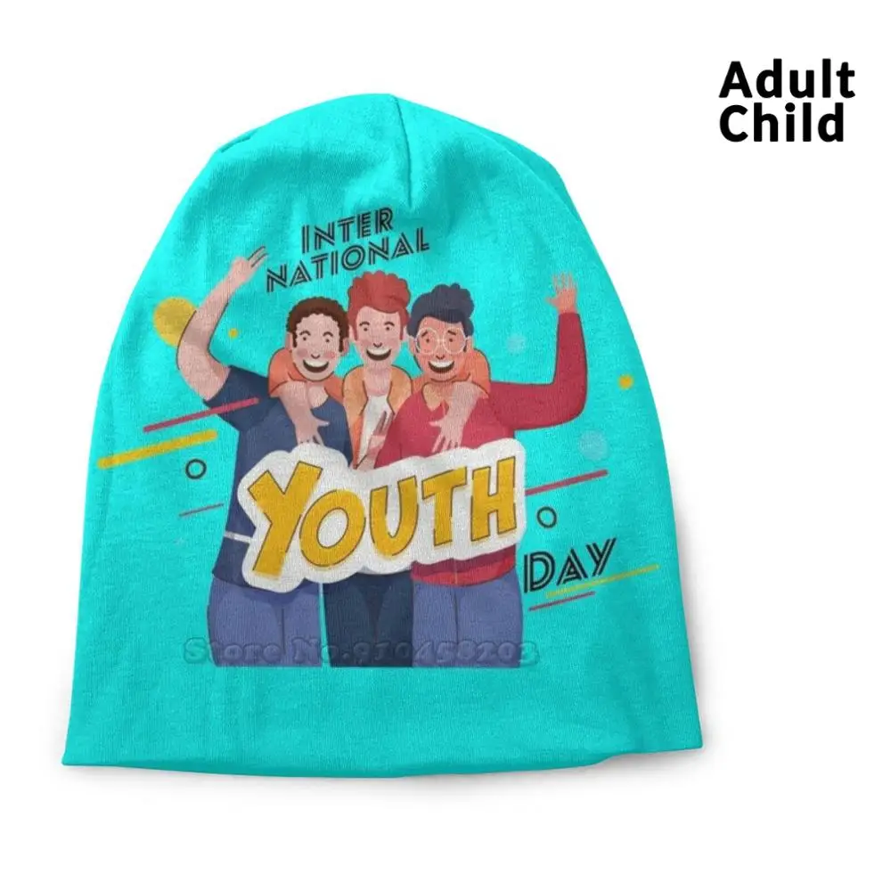 

Международный день молодежи 2020 личность в стиле хип-хоп головные уборы шапочка Шапки капот Молодежные днем Международный день молодежи