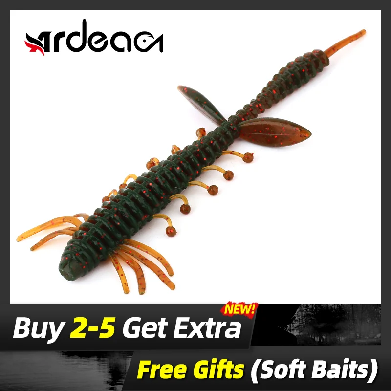 

Ardea Soft Lure 100mm 3.2g 6pcs Artificial Worm Swimbait Wobblers Rotate Double Color Silicone Bait Jigging Carp Fishing Tackle