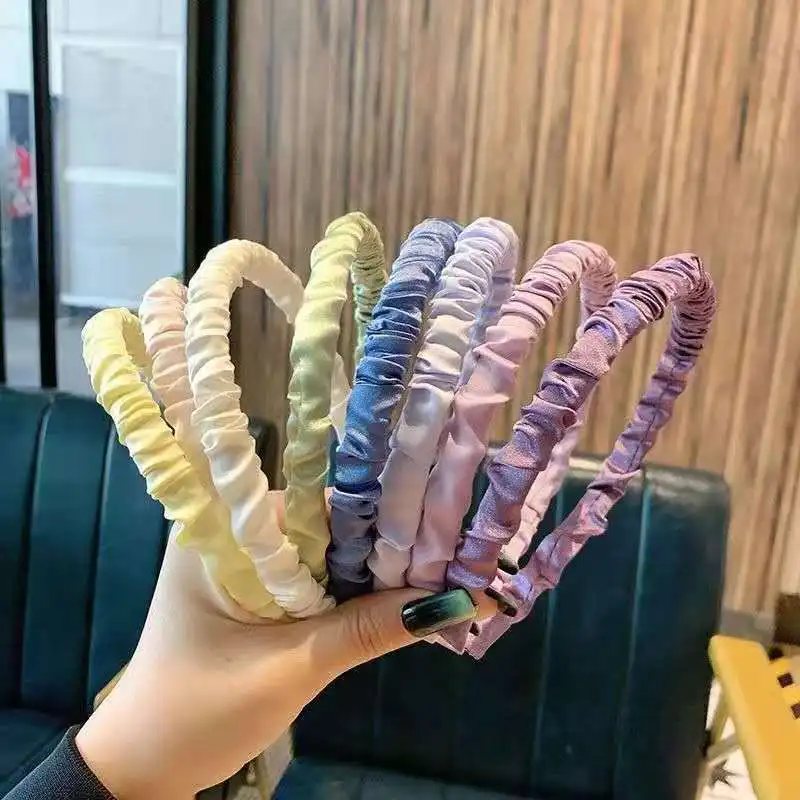 

Luxury brand color hair accessories summer red candy color English letters wear fashion sponge thick hair clip headband