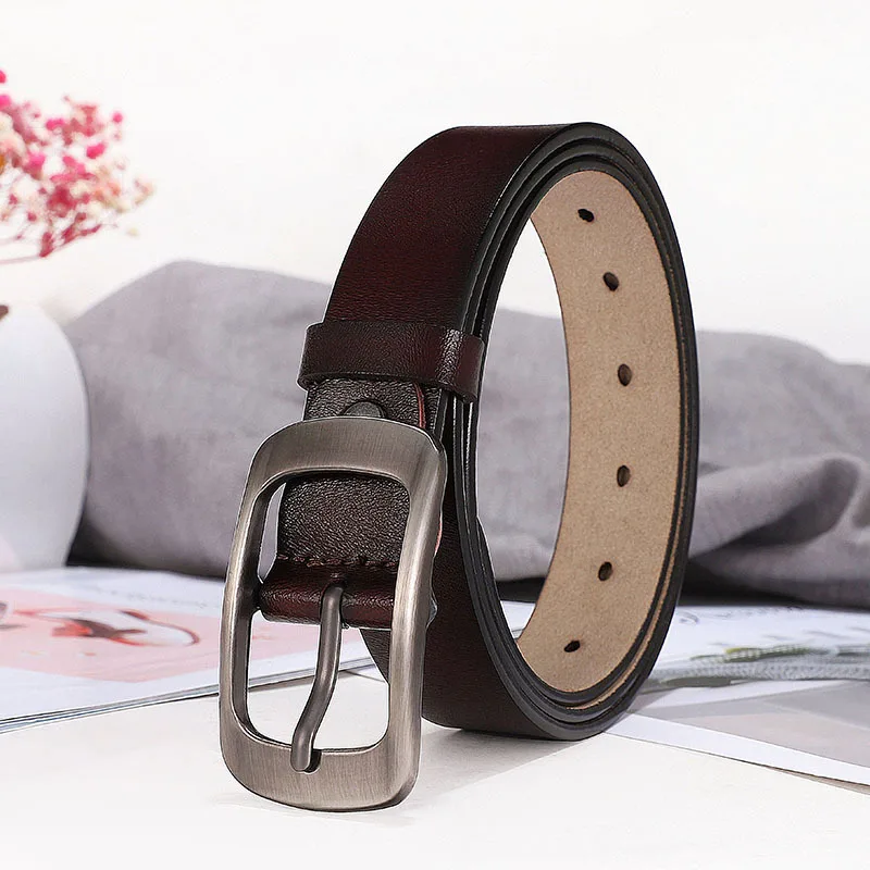 

Belt Men's Leather Automatic Buckle Belts For Young People Simple High-end Leather Pants Belts For Men And Women PD313