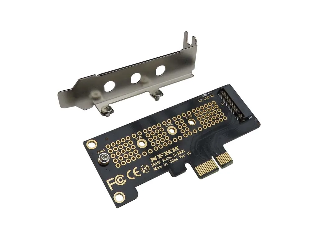 NVMe PCIe M.2 NGFF SSD на PCIe x1 адаптер карта PCIe x1 на M.2 карта с кронштейном