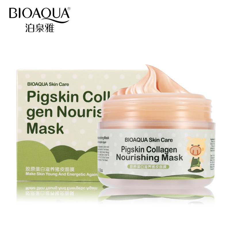 

BIOAQUA Pigskin Collagen Protein Masks for Anti wrinkle Aging Acne Treatment Shrink Pore Whitening Moisturizing Blackhead Mask