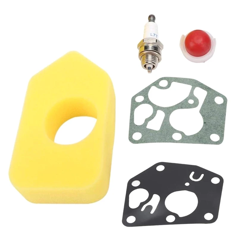 

Carburetor Diaphragm Gasket Air Filter Spark Plug Kit for Briggs & Stratton 3.5h