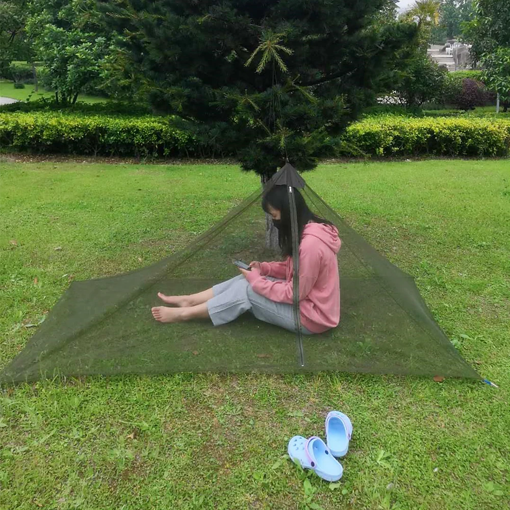 

Camping Tent Net Outdoor Zipper Netting Single Person Outdoors Tent Nets with Carry Bag For Backpacking Hiking Camping