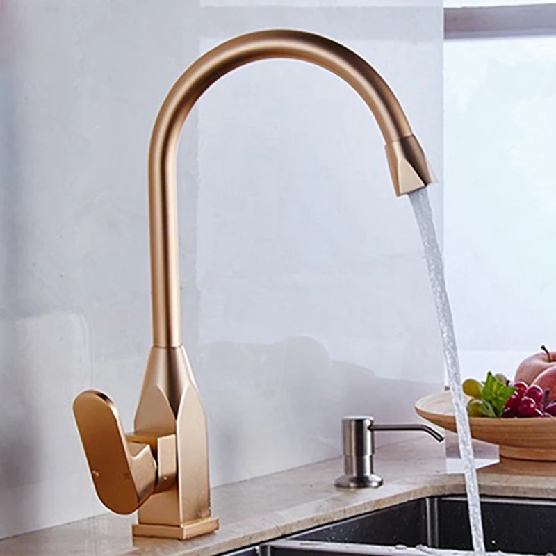 Смеситель для кухонной раковины с одним отверстием цвета розового