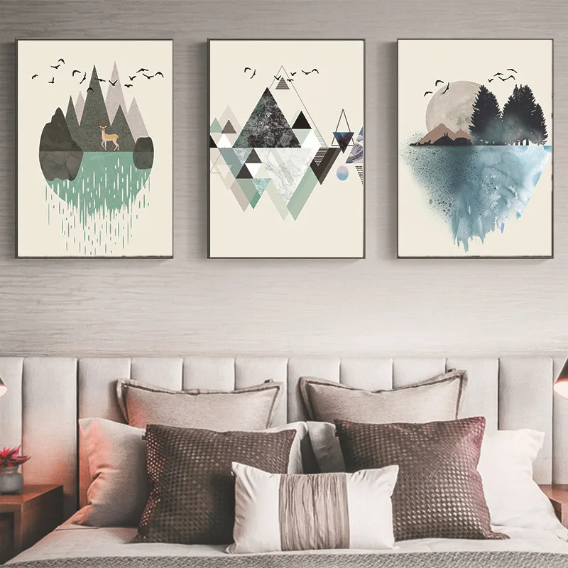 Пейзажная картина настенная Картина на холсте современные северные Лоси