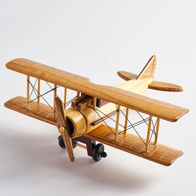 Деревянная модель самолета в стиле ретро украшения для гостиной и дома винтажные
