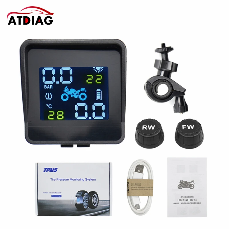 USB зарядка на солнечной батарее для мотоцикла TPMS система мониторинга температуры