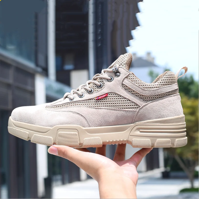 

AQ28 2020 summer Designer Breathable indestructible Steel Toe Work Safety Shoes Men Anti-smashing Puncture Proof Security Boots