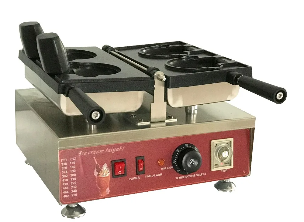 110v 220v маленький медведь открытый рот вафельница мороженое тайяки машина