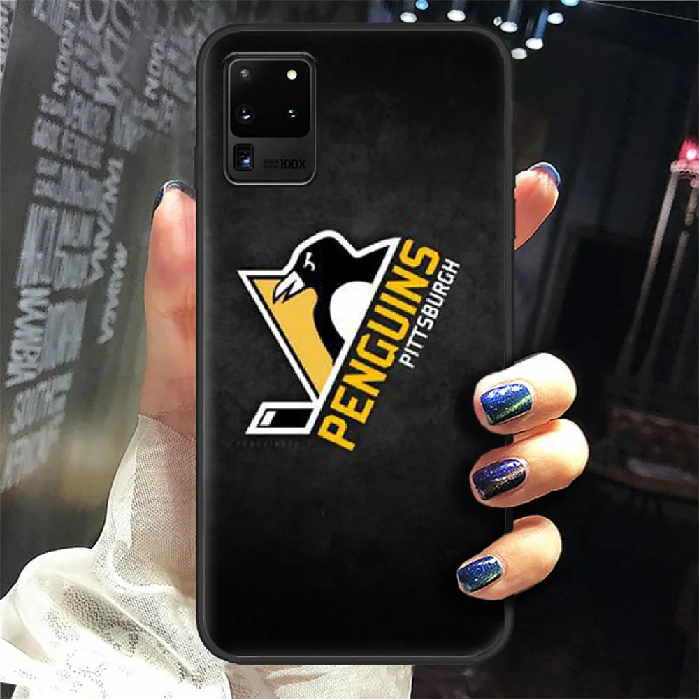 

Pittsburgh Penguin Phone Case Cover Hull For Samsung Galaxy S 6 7 8 9 10 e 20 edge uitra Note 8 9 10 plus black back soft