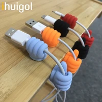 ihuigol magnetic usb cable organizer wire winder silicone desktop tidy management clips holder for mouse headphone phone cables