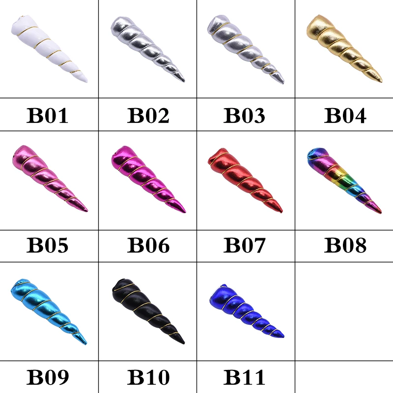 Повязка на голову с рожками единорога для детей 11 цветов выбор 13 х3 см 1/3/6 шт.