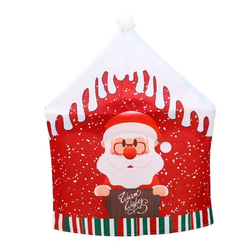 Горячая Распродажа Рождественские декоративные чехлы для стульев обеденное