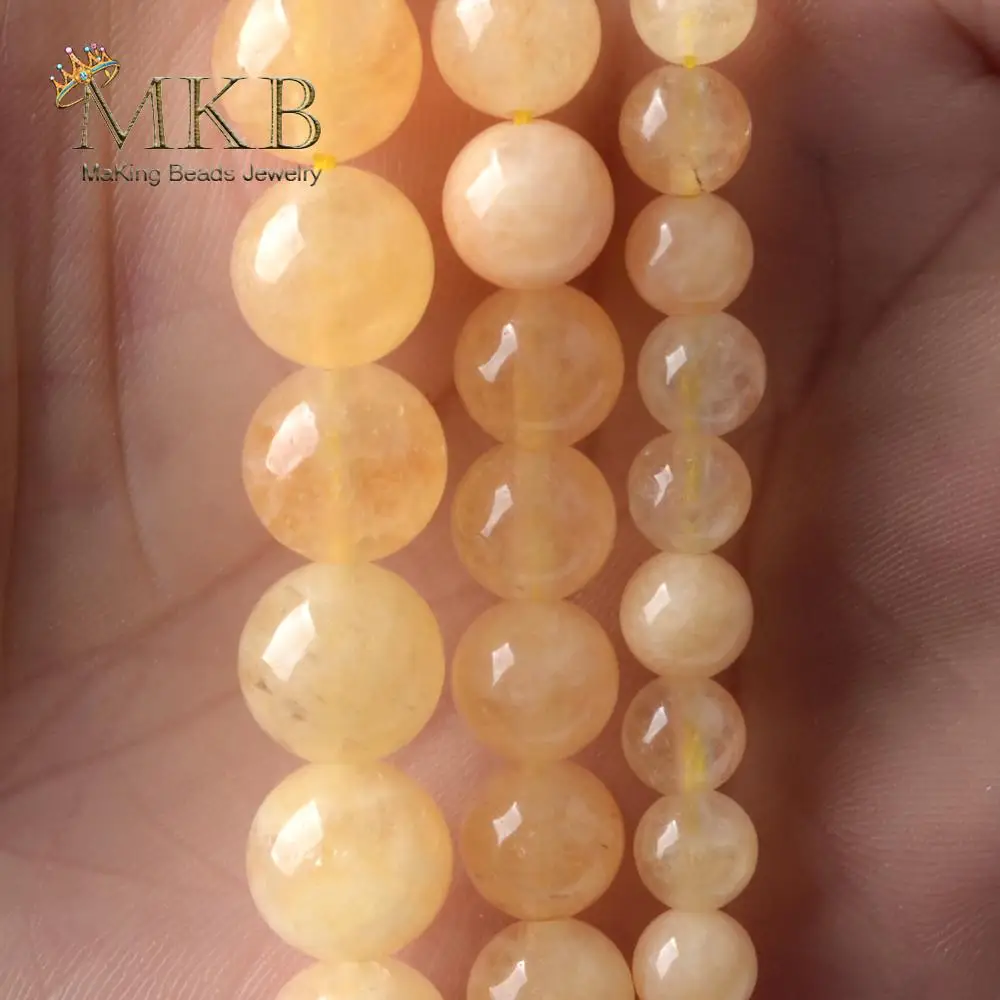 Круглые Бусины Из рутилированного кварца для изготовления ювелирных изделий 6/8/10
