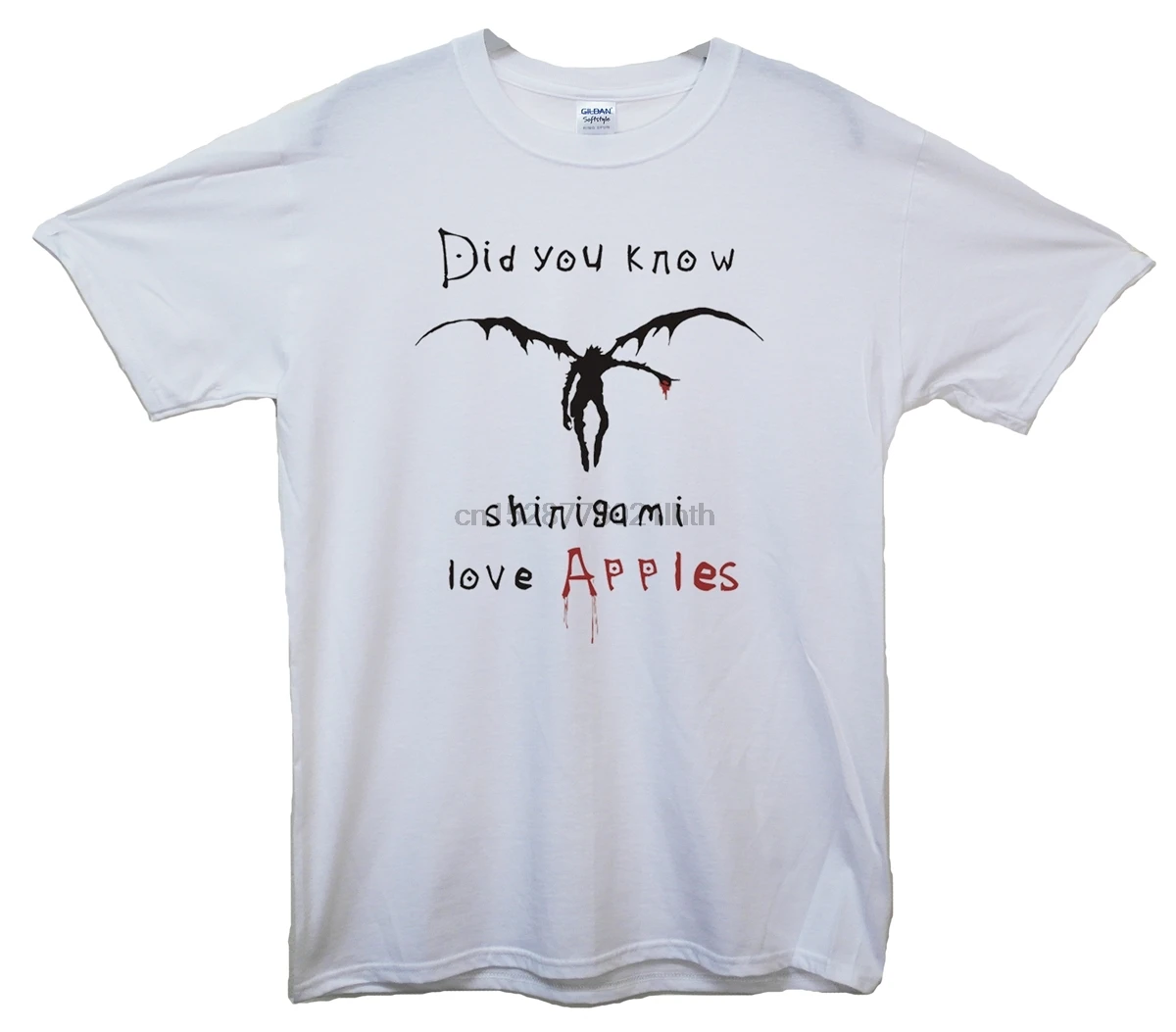 Брендовая футболка с надписью Did You Know Shinigami Love APPLE Death Note летняя мужская коротким