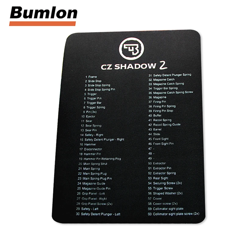 Gun Cleaning Rubber Mat 17&quotx11" Waterproof Non-Slip Clean with Parts Diagram and Instructions Armorers Bench HT37-0082 | Спорт и