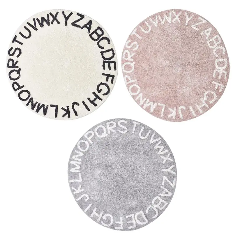 Baby Activity Mat 120cm Letter Round Area Rug Carpets Kids Play Games Living Room Decor K1MA | Мать и ребенок
