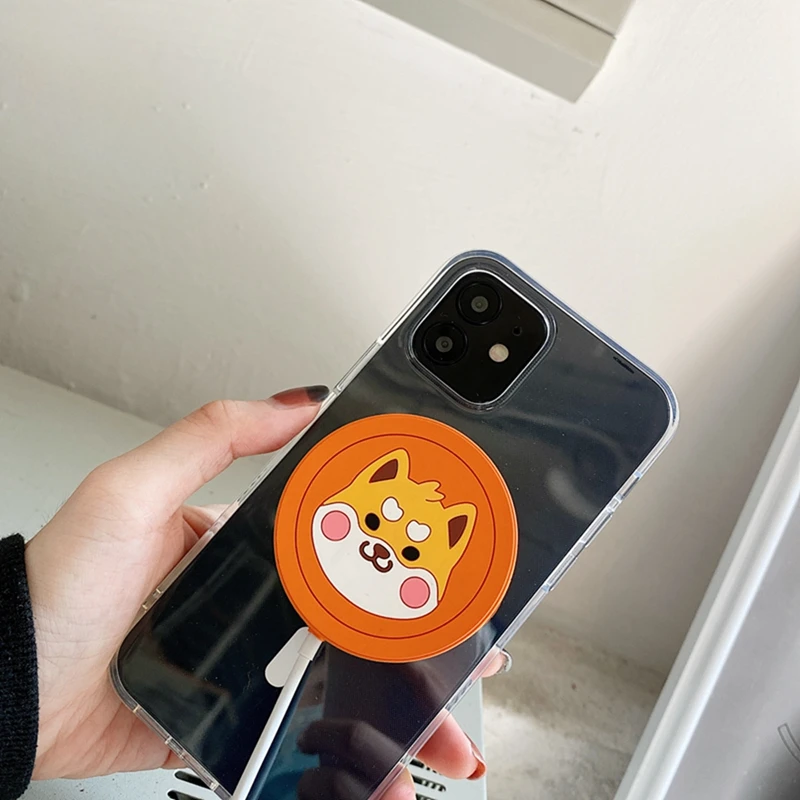 cartoon silicone cases for magsafe wireless charging soft protective cover case for iphone 12 magsafe charging shockproof sleeve free global shipping