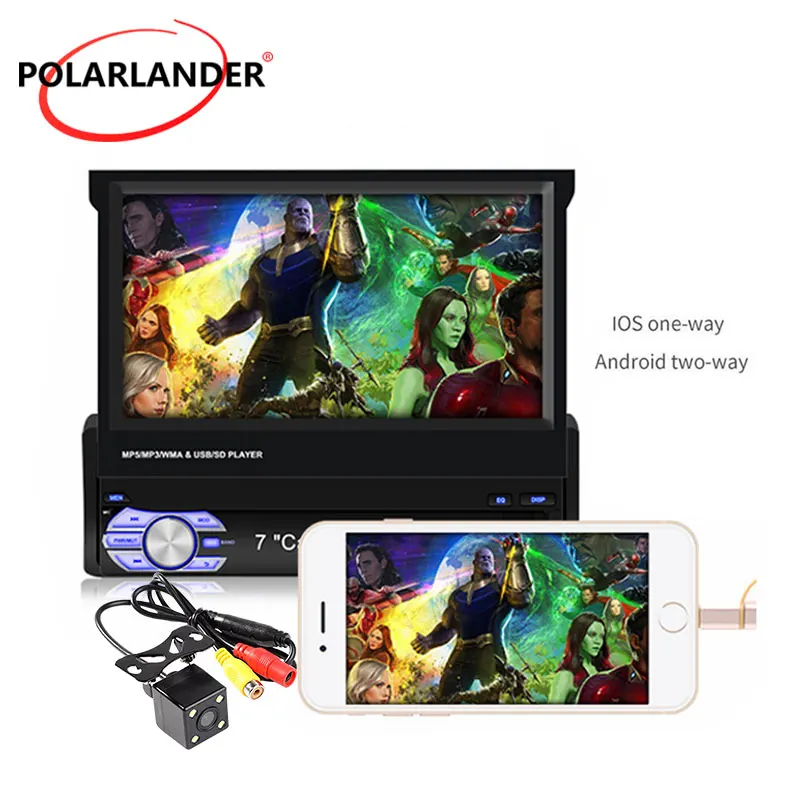 Автомобильное радио плеер Android 8 1 Bluetooth Mirror Link GPS сенсорный экран MP5 1din 7 '' 12