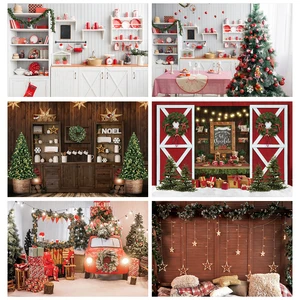 Рождественский кухонный фон кухонные принадлежности шкафы семейный фон для фотосессии вечерние НКА фотозона фотография фон для фотостудии