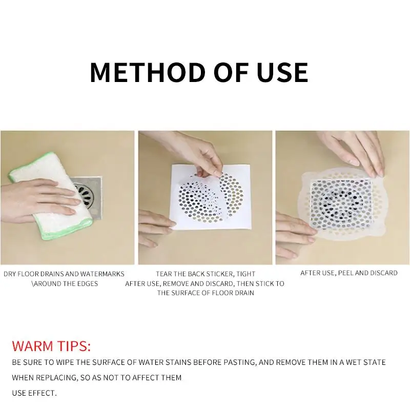 Сетчатые наклейки для слива в ванной и кухне фильтр волос ситечко раковины