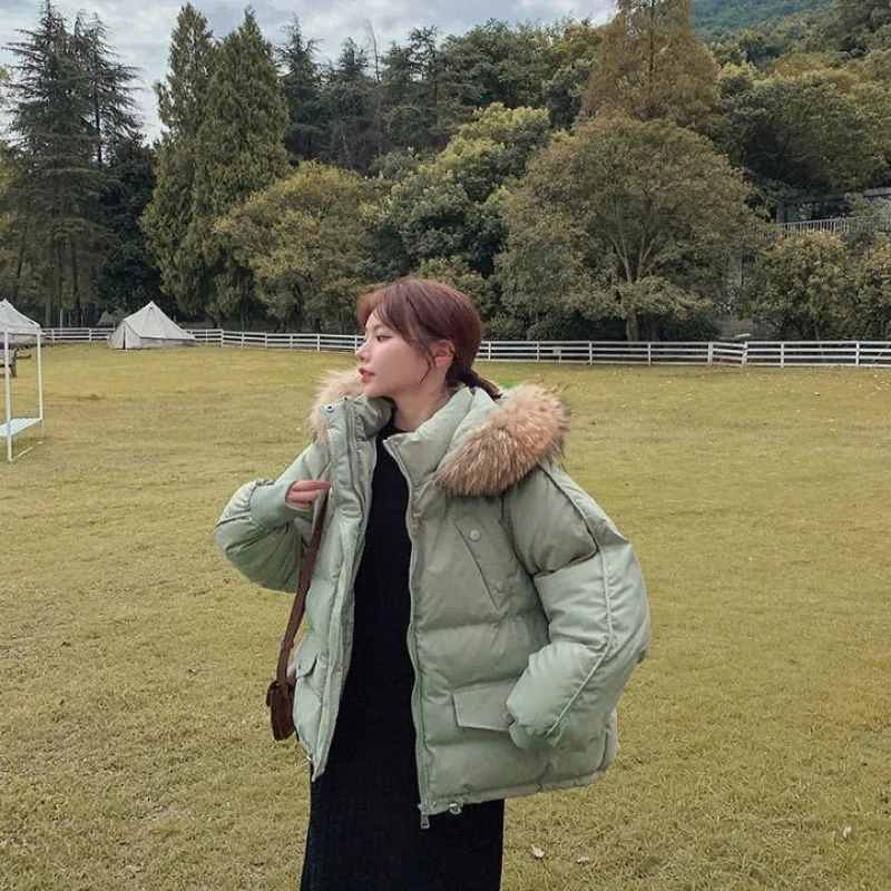 

Oversize Women Cotton Parka Women with Big Fur Hooded Down Jacket for Women Winter 2020 Parka Women Snow Coat Jacket Women