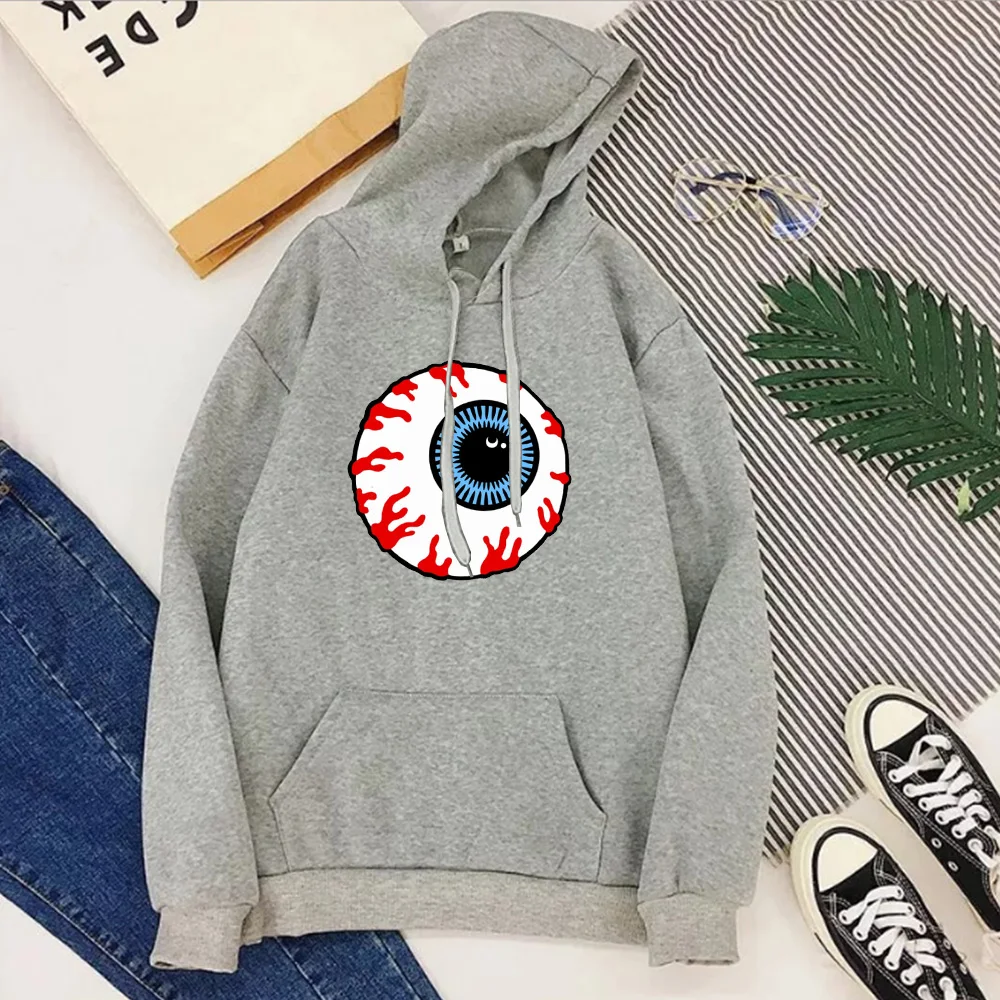 

Eyeball Classic Hoodies Women Halloween Horror Movie Sweatshirt Plus Size Hoodies Long Sleeve Printing Pullovers XL