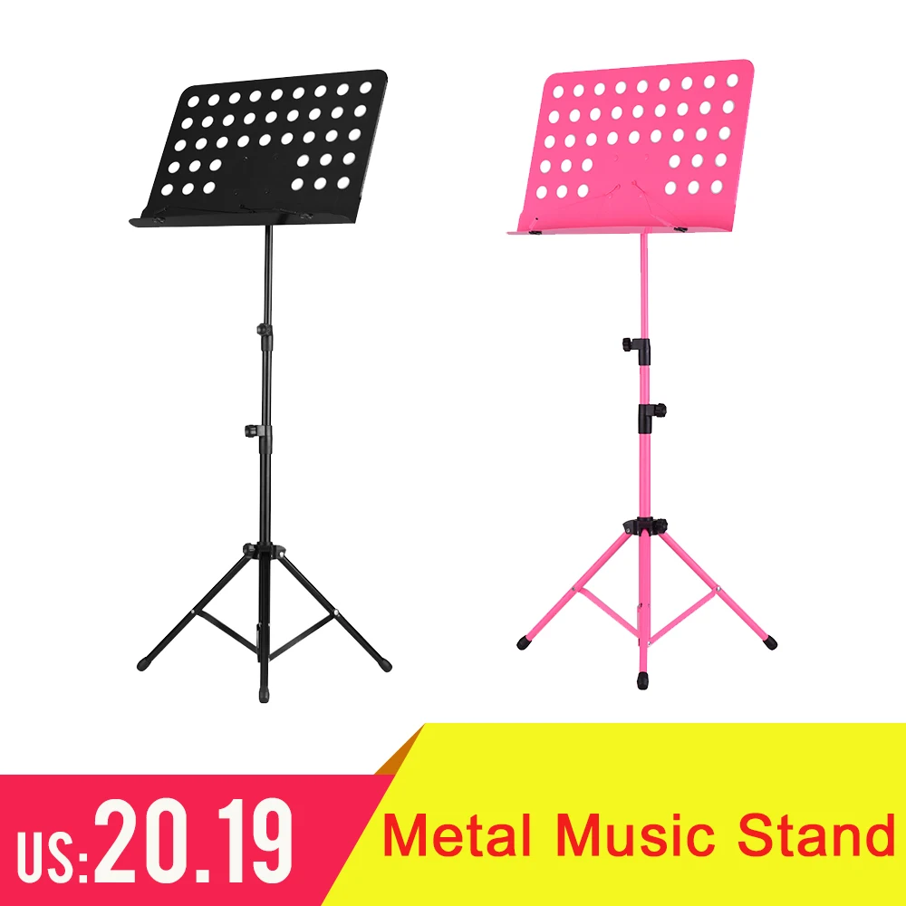 

Portable Metal Music Stand Detachable Musical Instruments for Piano Violin Guitar Sheet Music Black Music Accessaries