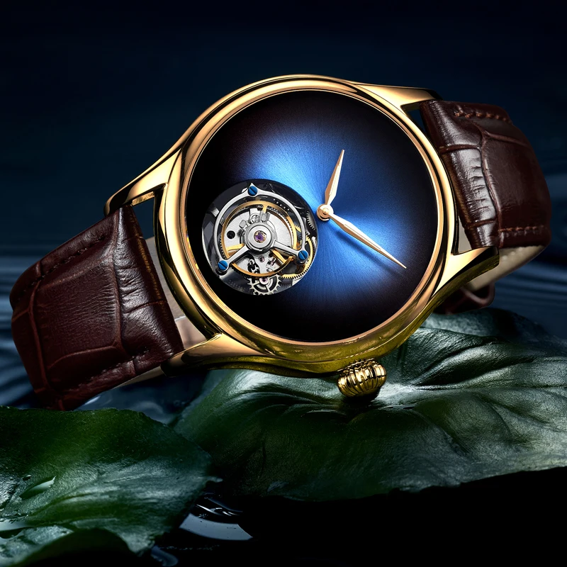 

Top Tourbillon Watch Fully Automatic Mechanical Hollow Business Tourbillon Men Watches Fashion Brand Luxury 2021 New Male Clock
