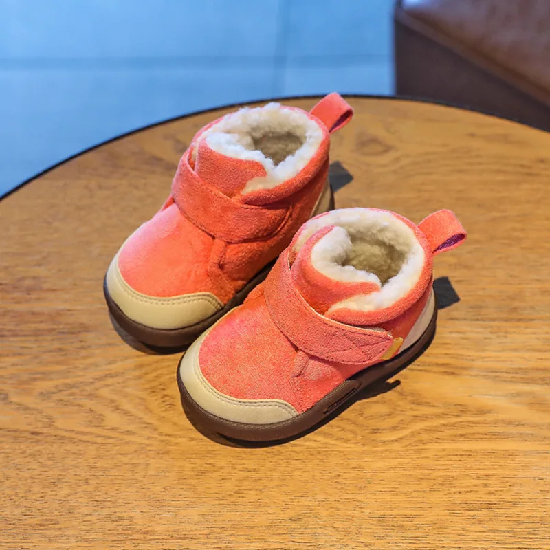 

Toddler Infant Winter Boots Baby Girls Boys Snow Boots Outdoor Soft Bottom Non-slip Warm Plush Windproof Child Boots Kids Shoes