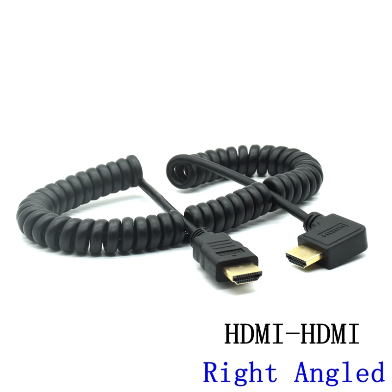 usb c power adapter HD-to Right Left Up Down Angle Mini HD Micro HDTV-compatible Male To Male Stretch Spring Curl Flexible Cable V1.4 DSLR 0.5M/1.8M mini hdmi