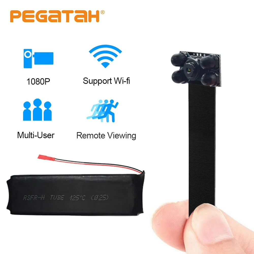 HD1080P мини Wifi камера Wi Fi P2P TF слот видео запись Обнаружение движения Дистанционное