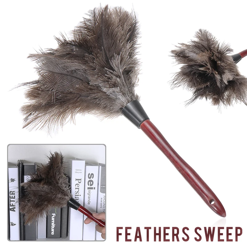 

Практичная Антистатическая щетка из страусиного пера длиной 35 см, меховая щетка для гостиной, кухни, офиса, щетка для уборки, новинка