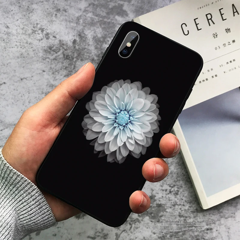 3D цветы Мягкий чехол для телефона из ТПУ iPhone 11 Pro Max X XS XR 8 7 6 5 s Plus защитная кожа