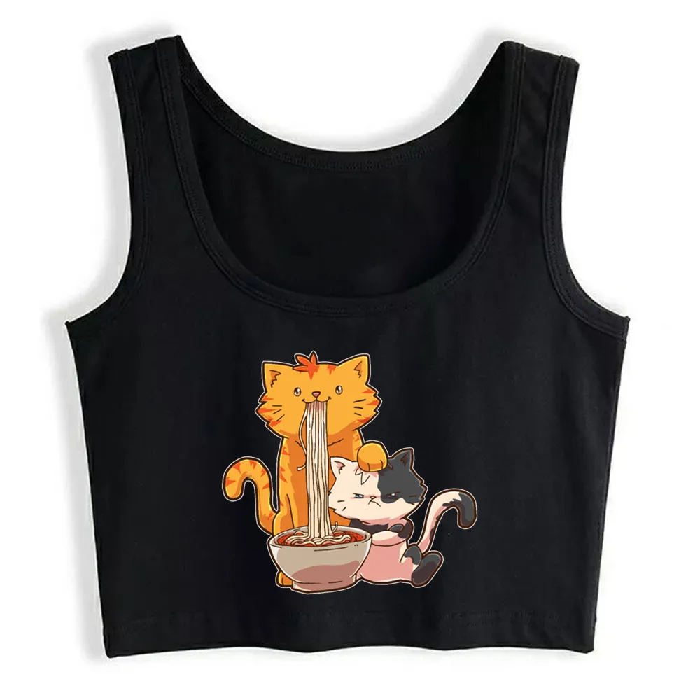 

Crop Top Women Ramen Kawaii Anime Harajuku Tank Top Women Sleeveless Women Clothes