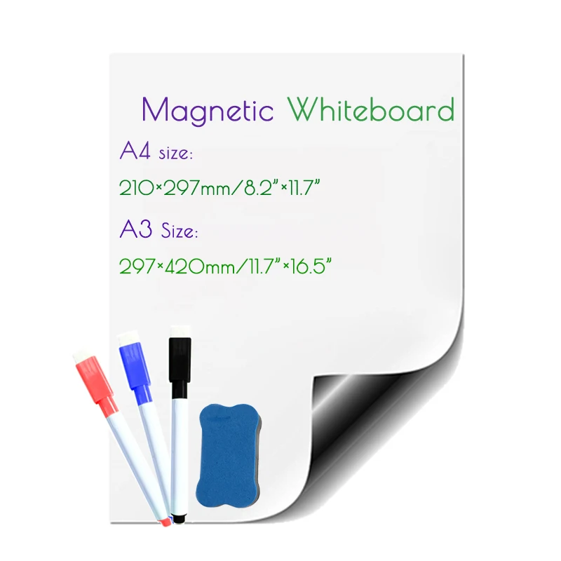 Soft Magnetic Whiteboard for Notes Refrigerator Magnet Calen