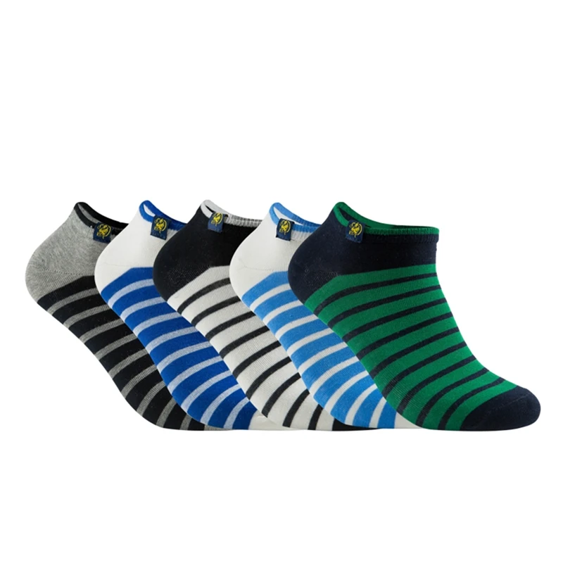 5 пар мужские хлопковые нескользящие носки в полоску|casual socks|socks wholesalewholesale socks |