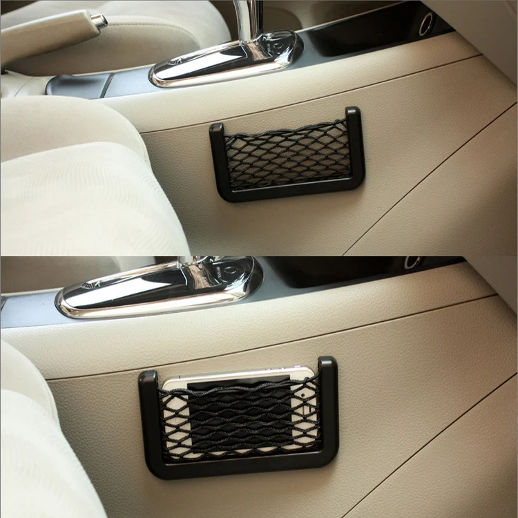 

Универсальный сетчатый Карманный автомобильный органайзер, сумка для хранения, держатель телефона, автомобильные аксессуары, 8*15 см, клейки...