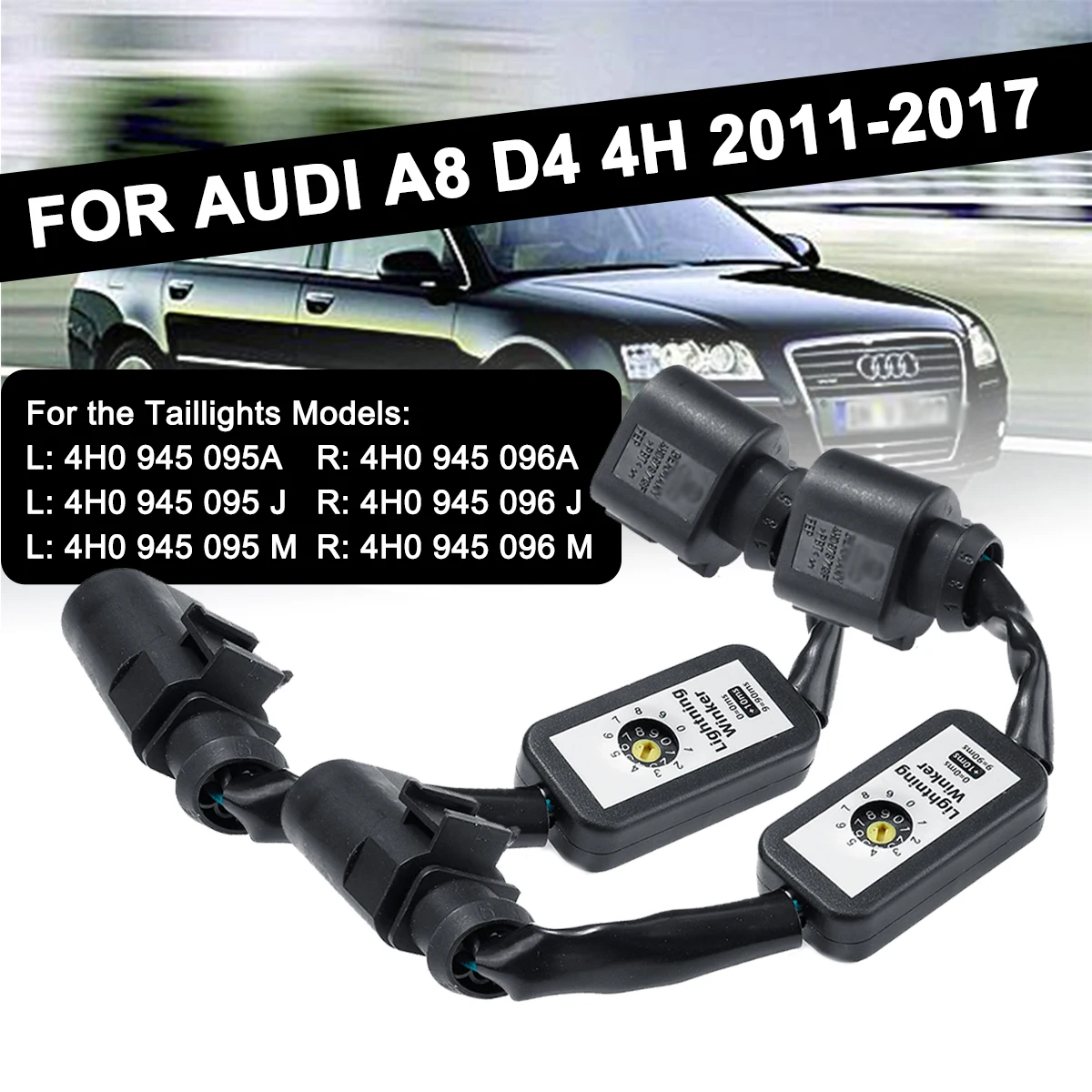 

Динамический сигнал поворота, добавление в строку, 2 шт., светодиодный индикатор заднего фонаря, левый и правый задний фонарь для Audi A8 D4 4H ...
