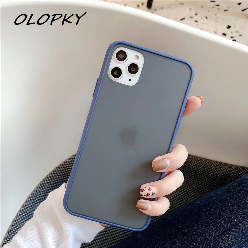 Сплошной цвет простой прозрачный корпус ультра тонкий матовый чехол для iPhone Max XR X