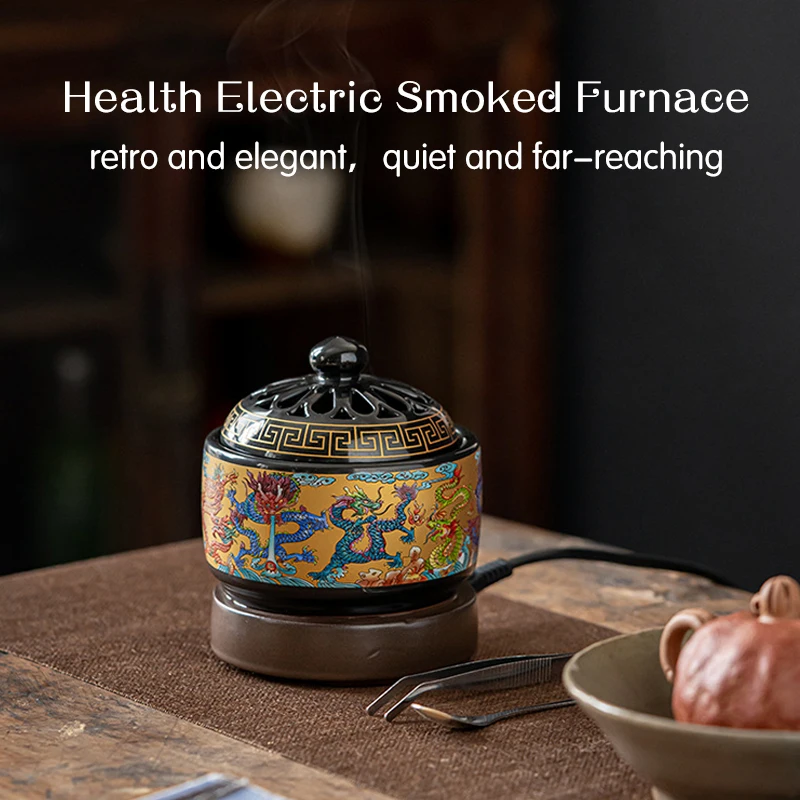 

220V Timing Thermostat Electronic Essential Oil Burner Arab Incense Holder Aroma Burner Sandalwood Furnace Frankincense Burner