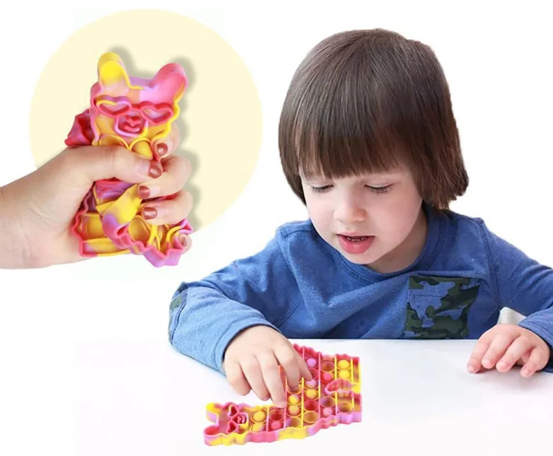 

Rainbow Animal Alpaca Press Toy Mouse Control Pioneer Children's Mental Relief Toys