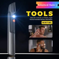 body hair shaver and groomer for men cordless trimmer waterproof design v shaped head titanium trim hair cutting tool