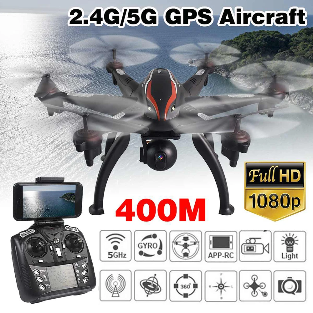 6 осевой Радиоуправляемый Дрон двойной gps WI FI 5G FPV с 1080P Камера вертолет